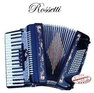 Rossetti Piano Accordion 72 Bass 34 Keys 5 Switches blue