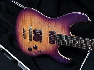 Music Man Steve Morse Y2D Purple Sunset Flametop Hardtail Many tones! Nice Flame