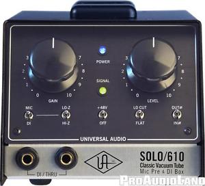 Universal Audio S610 SOLO 610 Classic Vacuum Tube Mic Pre & DI Box NEW