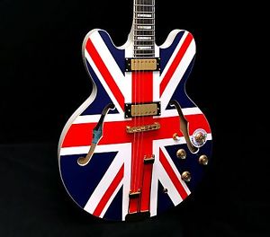 Epiphone Union Jack Sheraton Ltd Ed Semi-Hollowbody Electric Guitar w/ Case