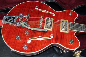 Gretsch G6609TFM Tiger Flame 2016 Bourbon Stain Tiger Flame Maple MINT!