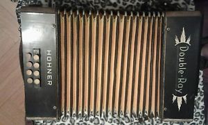Rare antique Black Dot Double Ray Hohner Accordion
