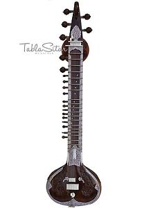 Handmade  Sitar -Farud Style - Peacock Neck - Comes with  By Dorpmarket