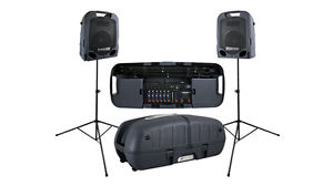 Peavey Escort 3000 MK2 300W Portable PA Speaker System, 7Ch Mixer, FX & Stands