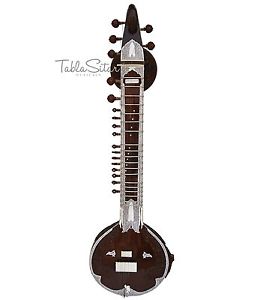 Dorpmarket Surbahar, Indian Bass Sitar - Peacock Neck - Comes with Fiber Trolley