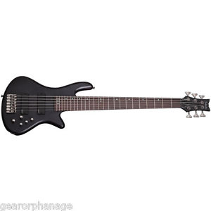 Schecter Stiletto Studio-6 See Thru Black Satin STBLS NEW Bass + FREE GIG BAG!