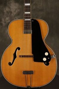 1951 National California BLONDE electric archtop FLAME MAPLE back/sides 17" body