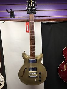 Hamer USA Custom electric guitar Gold metal flake finish semi hollow