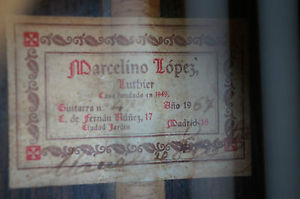 1967 Marcelino LOPEZ Classical Guitar Brazilian Rosewood