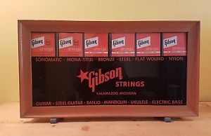 Gibson Strings 1950's guitar string dealer display cabinet