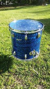 Vintage 60's Rogers 16"×16" Blue Onyx Floor Tom