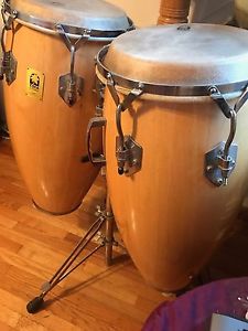 Toca Professional Congas Twin Set with Stand 30" tall with 6 Slugs
