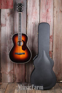 Fender® PM 2E Deluxe All Solid Parlor Acoustic Electric Guitar w Hardshell Case