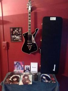 paul stanley  ps 120 guitar ibanez new with case and extras