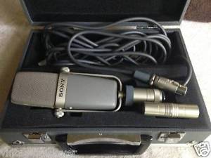 MINT! 1970'S VINTAGE SONY C-38B  CONDENSER MICROPHONE SET MIC