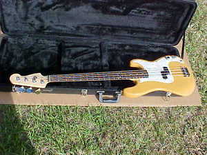 2005 Fender Butterscotch Blonde Precision Bass Guitar 60th Anniversary Sticker