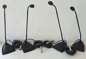 LOT OF 4 SHURE MICROFLEX MX418D/S Supercardioid Condenser Desktop Microphone 18"
