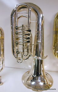 Pro 5-Valve F Tuba   Silver Yellow Brass bell Copy of Famous Maker
