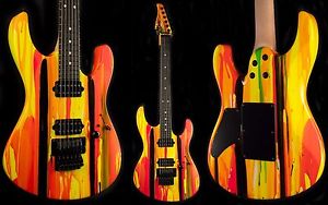 Suhr 80's Shred MKII Neon Drip with Ebony Fingerboard - LIMITED EDITION