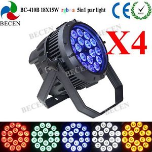 4pcs Waterproof Par Light 18*15W LED RGBWA Par Light 5 in 1 Free Shipping