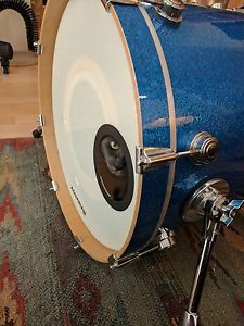 DW 18" vintage Bass kick Drum 15"(depth)x18", Blue Glass - FREE SHIPPING*