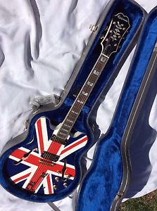 Epiphone RARE Limited Ed Union Jack Outfit Sheraton Gibson British Flag