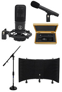 Audio Technica AT4040SP Studio AT4040+AT4041 Condenser Microphones+Stand+Shield