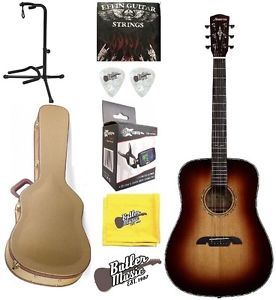 Alvarez ADA1965 Solid Top Acoustic Dreadnought Guitar w/GD Hard Case & More
