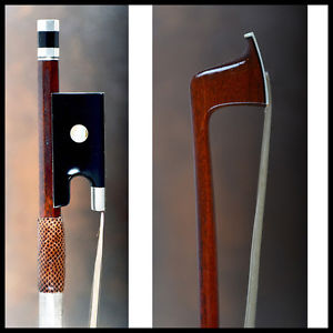 A French SILVER MOUNTED violin bow by Charles Nicolas Bazin Raffin certificate !