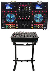 New Numark NV Intelligent Dual Display 4-Ch DJ Controller for Serato DJ + Stand