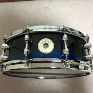 Used! SAKAE SD1450BV 10ply Bubinga Snare Drum Black Blue 14"x5" Made in Japan