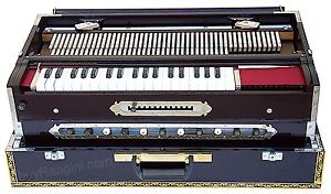 Dorpmarket Harmonium 4 Reeds 13 Scale Changer 11 Stop Dark Mahogany Book & Bag