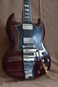 GIBSON 1968 * SG STANDARD WITH MAESTRO TREMOLO * Ebony Neck