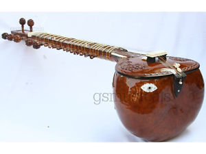 SITAR HAND CARVED HEMRAJ BACK WITH FIBREGLASS CASE STANDARD GSM006