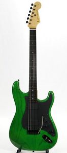 K.Nyui Custom Guitar ST Type 1989 Fretless Order Green Made In Japan E-Guitar