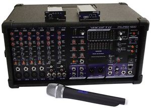 VocoPro PA-PRO-900-1 900w 6-Channel Powered Karaoke Mixer+SDR-3 Recorder+UHF Mic