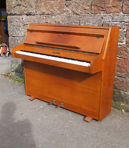 ZENDER Upright OVERSTRUNG Piano 73 Key 2 Pedal LIGHT Wood COMPACT Modern SMALL