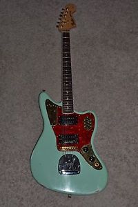 Fender Jaguar HH relic custom partscaster surf green seymour duncan gotoh gold