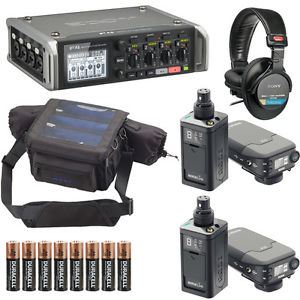 Zoom F4 with Protective Case, 2x Rode RODELink Newsshooter Kits, and Headphones