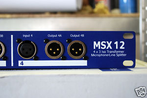 AUDIBOX MSX12 4x3 | 4 IN 12 OUT | ISO TRANSFORMER MICROPHONE LINE SPLITTER ARX