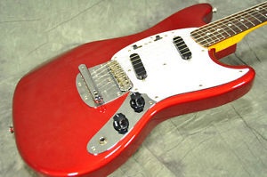 Fender Japan MG69 Matching Head Candy Apple Red, mustang guitar, MIJ, f0323