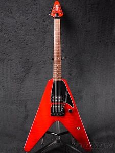 Hamer USA Vector KK -See Through Red- 1980's made Used  w/ Hard case