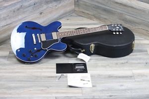Gibson Memphis ES-335 RARE Beale Street Blue Flame Dot Reissue 60 + COA OHSC