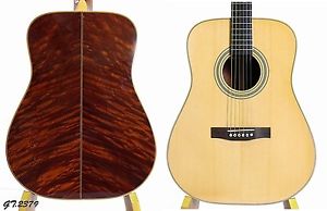 Kaytro-Floral Inlay-Solid Curly Mah0Gany Acoustic Handmde 6 Str Guitar 2379