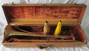 Vintage H N White King Cleveland 1937 Liberty Model Trombone Wood Case # 201XXX