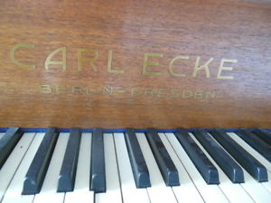 Carl Ecke, rare symetrical baby grand piano.