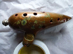 Ercole Mezzetti 19th Cen Tunable Ocarina Floral decoration.