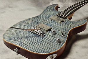 T's Guitars DST-DX 22 Trans Blue Denim Used From Japan #A38