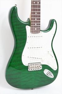 NEW Fender 1963 Stratocaster Quilt Maple Top Dark Emerald Green FROM JAPAN/512