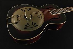 Gretsch G9241 Alligator Biscuit Round-Neck Resonator w/ pickup 2-Color Sunburst